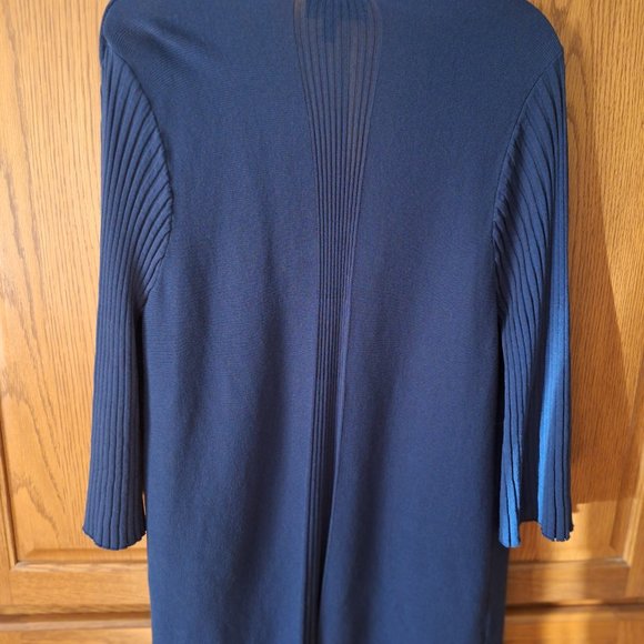 Lane Bryant Long-Sleeve Open-Front Ribbed Longline Cardigan Sweater with ¾ Sleev - Picture 2 of 8
